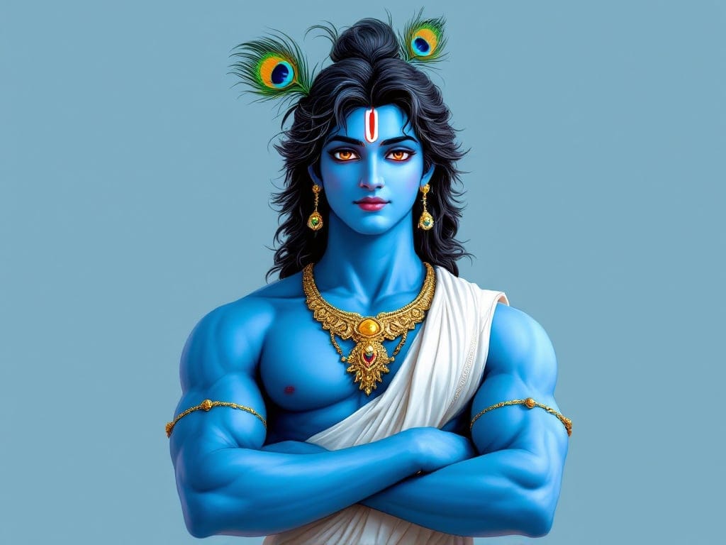 lord shri krishna blue lord shri krishna blue Lord Krishna & Kaal Yavan, one forgotten duel